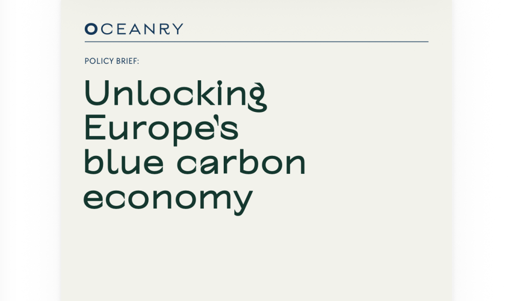 Policy Brief: Unlocking Europe’s Blue Carbon Economy